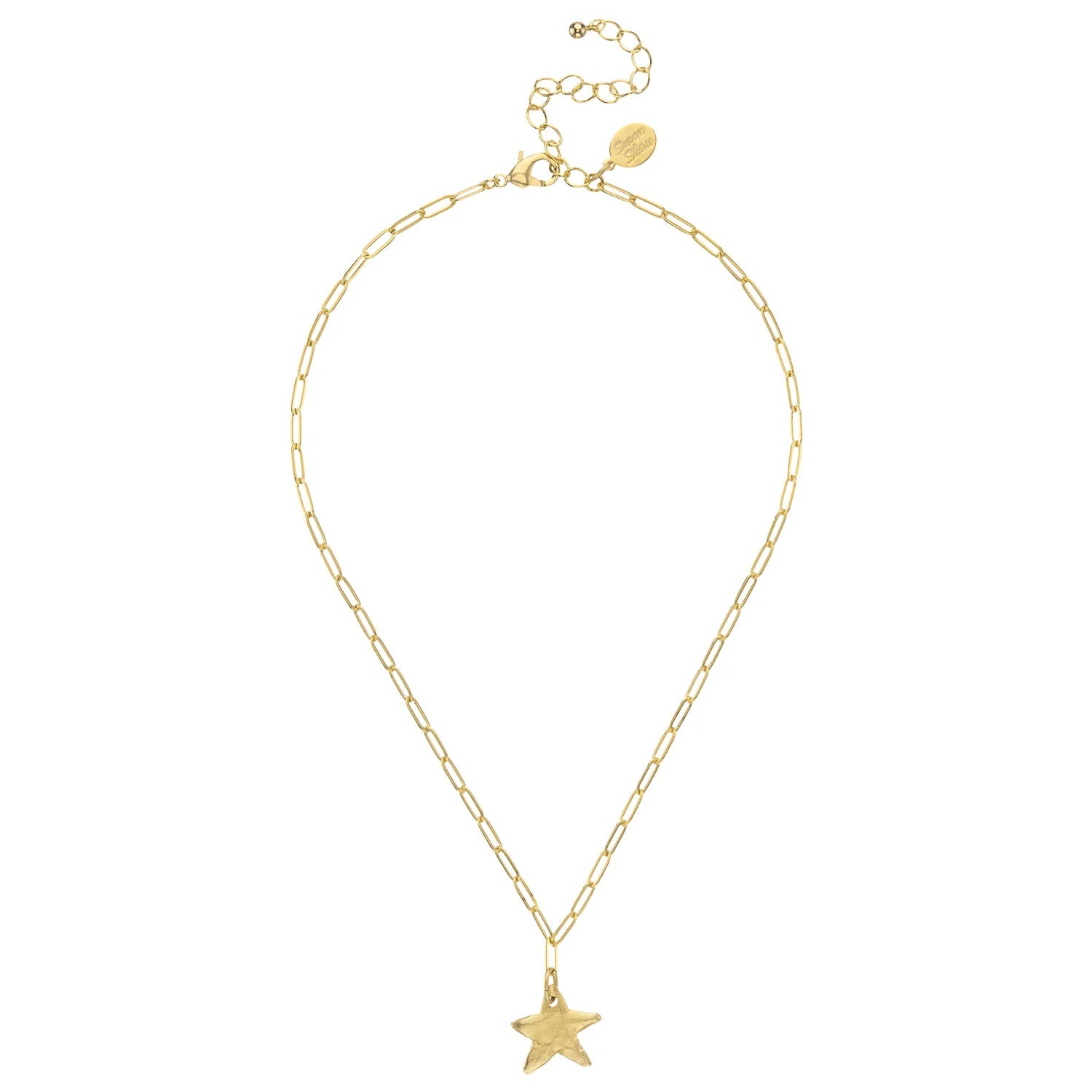Susan Shaw Petite Star Paperclip Necklace | Gold - Juli's Wearable Art