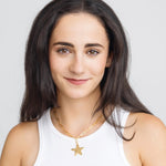 Susan Shaw Star Paperclip Necklace | Gold - Juli's Wearable Art
