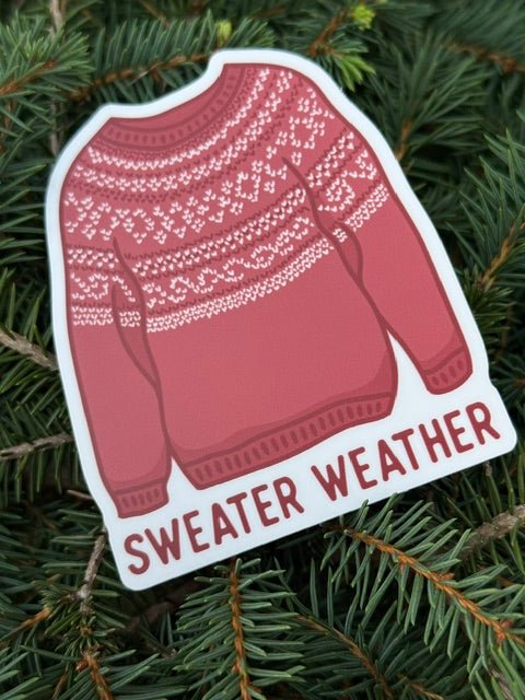 Sweater Weather Sticker | Red