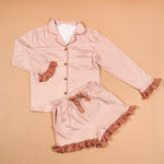 Sweet Dreams Pajama Shorts Set | Maple Gingham - Juli's Wearable Art