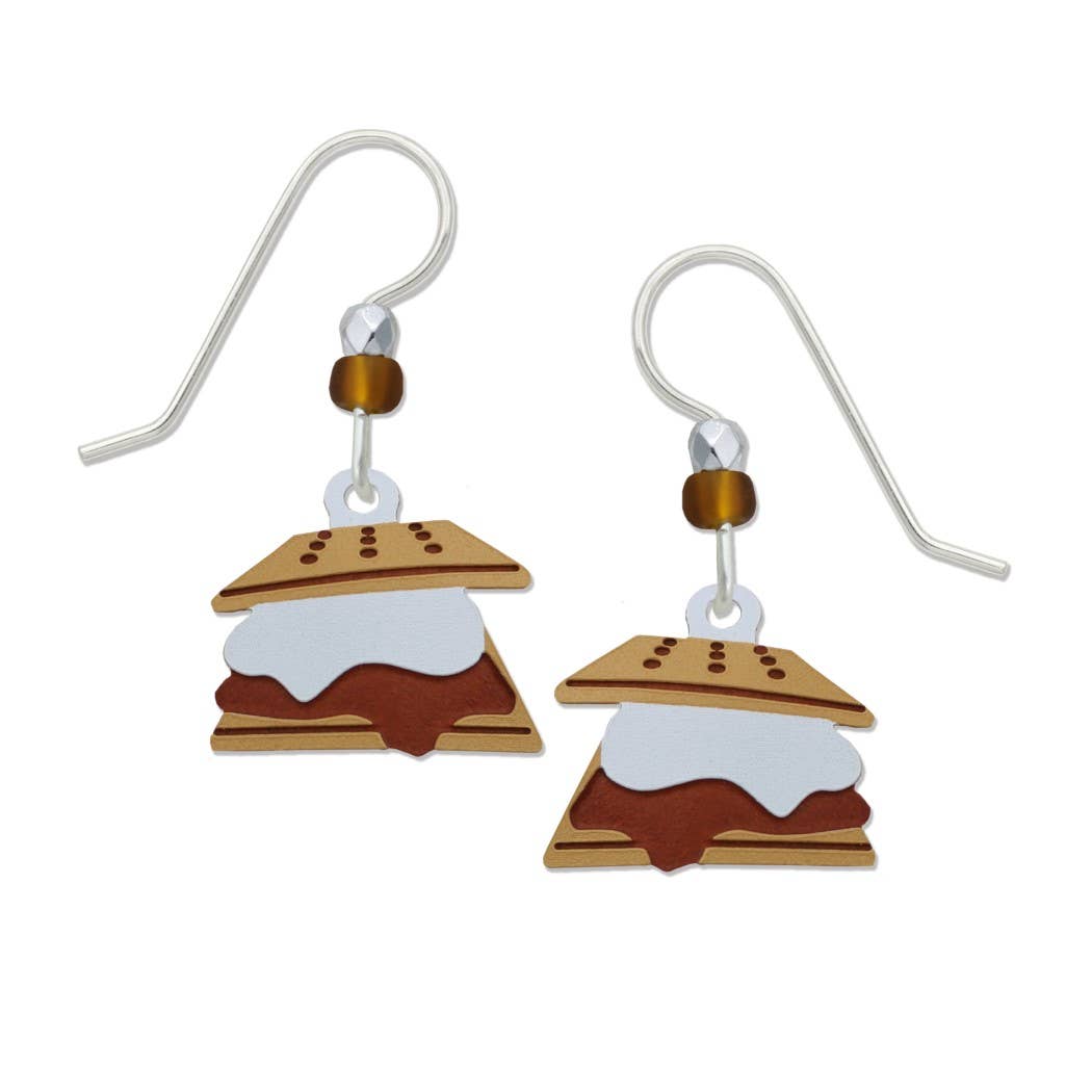 Sweet S'more Dangle Earrings - Juli's Wearable Art