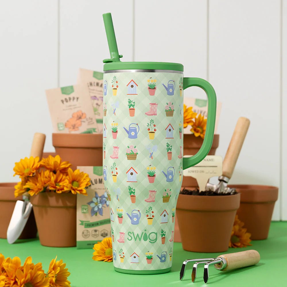 Swig Leakproof Mega Mug 40oz | Green Thumb - Juli's Wearable Art