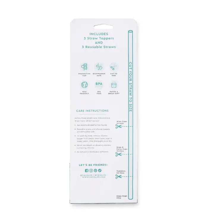 Swig Ms. Frost Straw Topper Set - Juli's Wearable Art