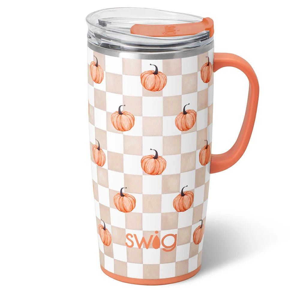 Swig Travel Mug 22oz | Pumpkin Check