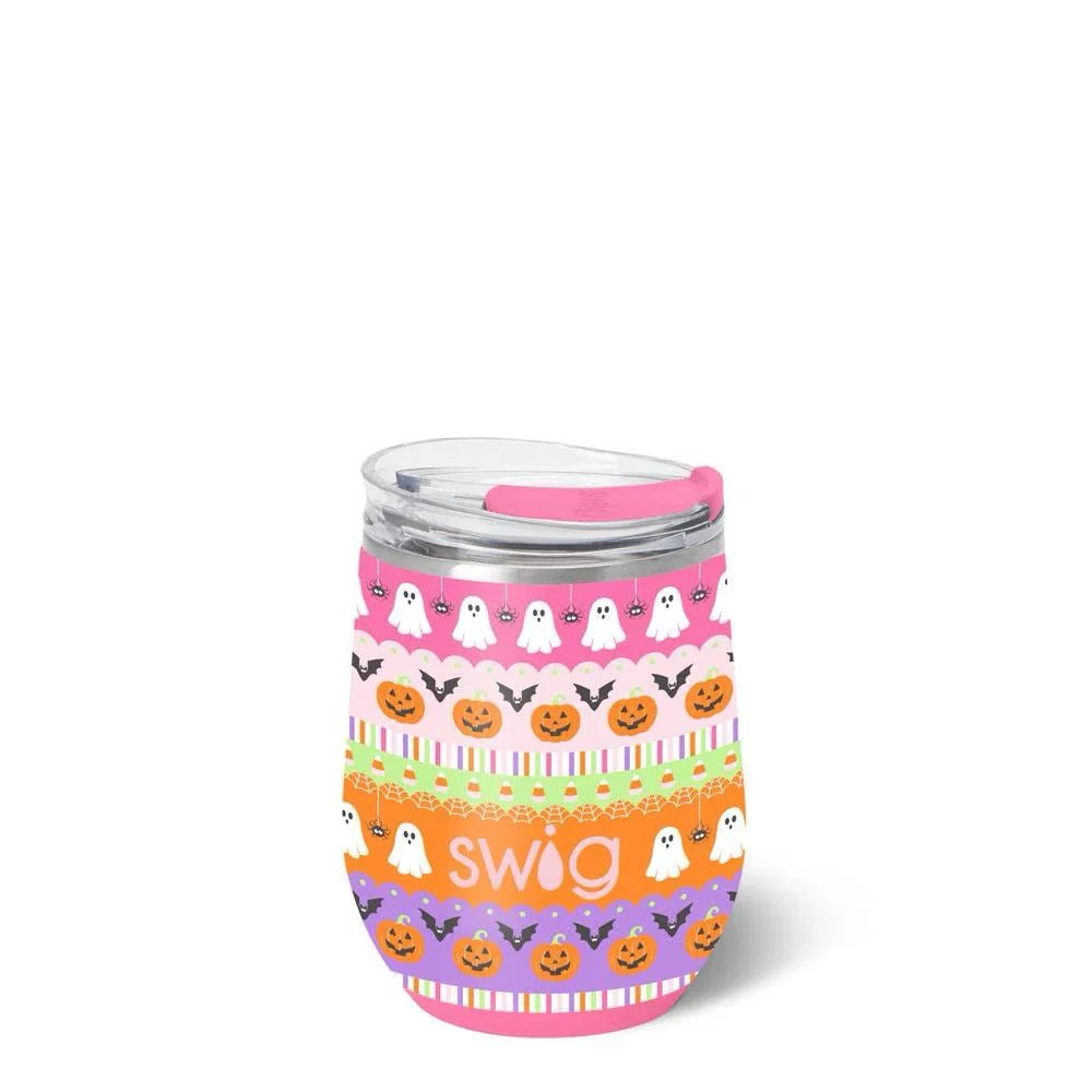 Swig Trick or Treat Stemless Wine Cup 12oz - Juli's Wearable Art