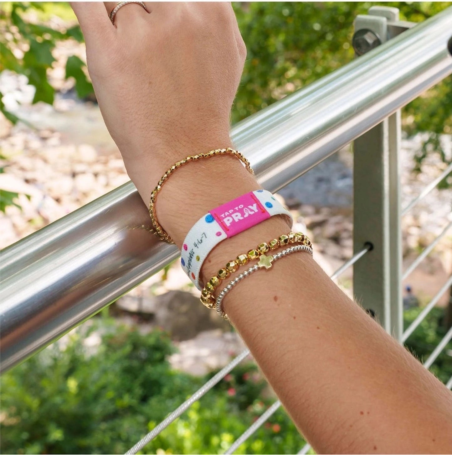 Tap To Pray® Kingfolk Series Wristband | Anxious For Nothing - Juli's Wearable Art