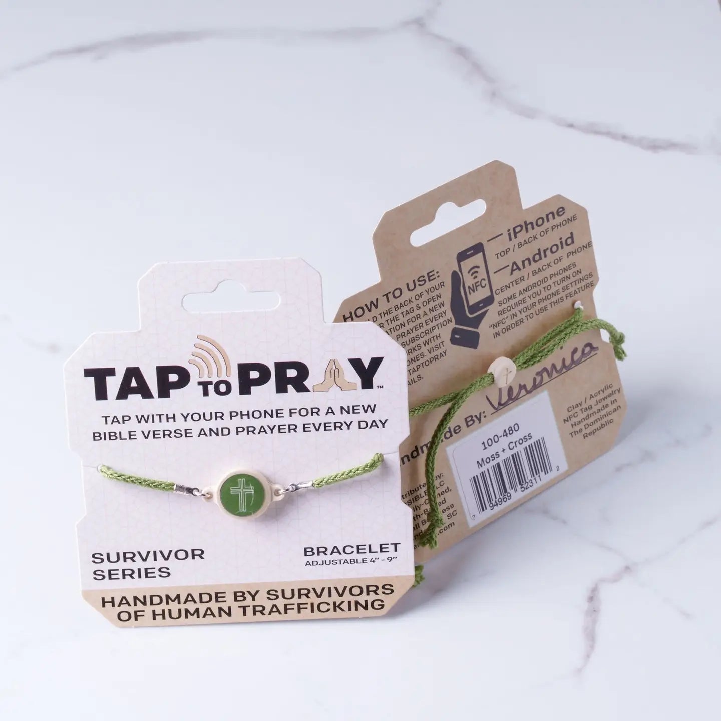 Tap To Pray® Survivor Series Bracelet | Moss + Cross - Juli's Wearable Art