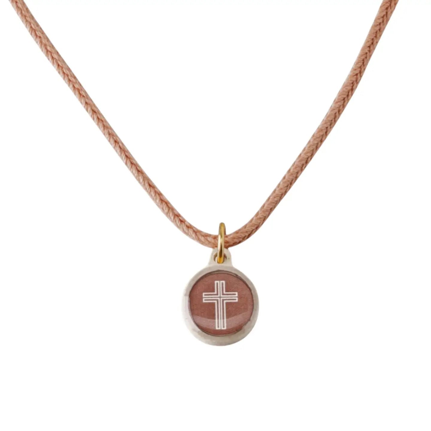 Tap To Pray® Survivor Series Cord Necklace | Mocha + Cross - Juli's Wearable Art