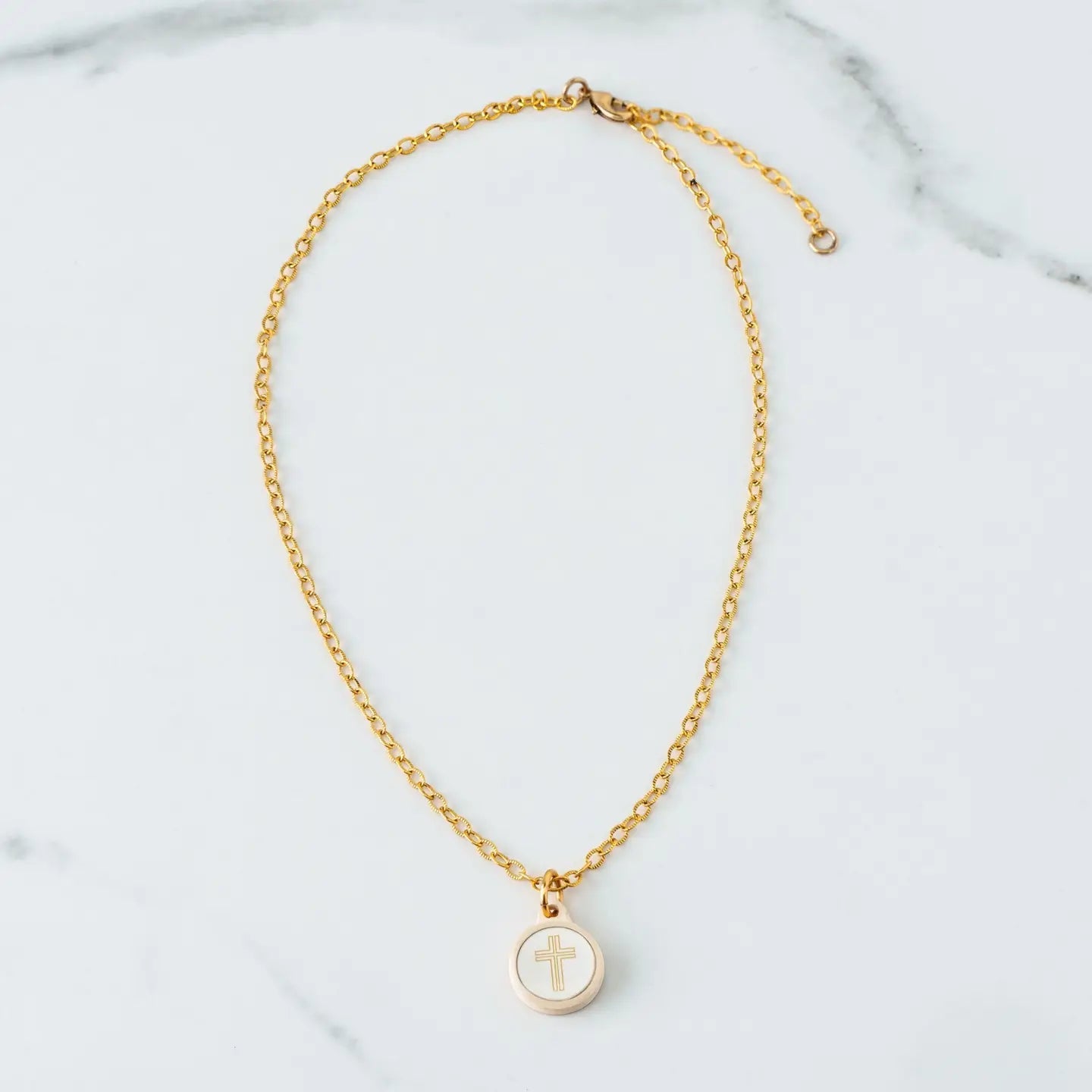 Tap To Pray® Survivor Series Necklace – 14K Gold - Plated | Cross - Juli's Wearable Art