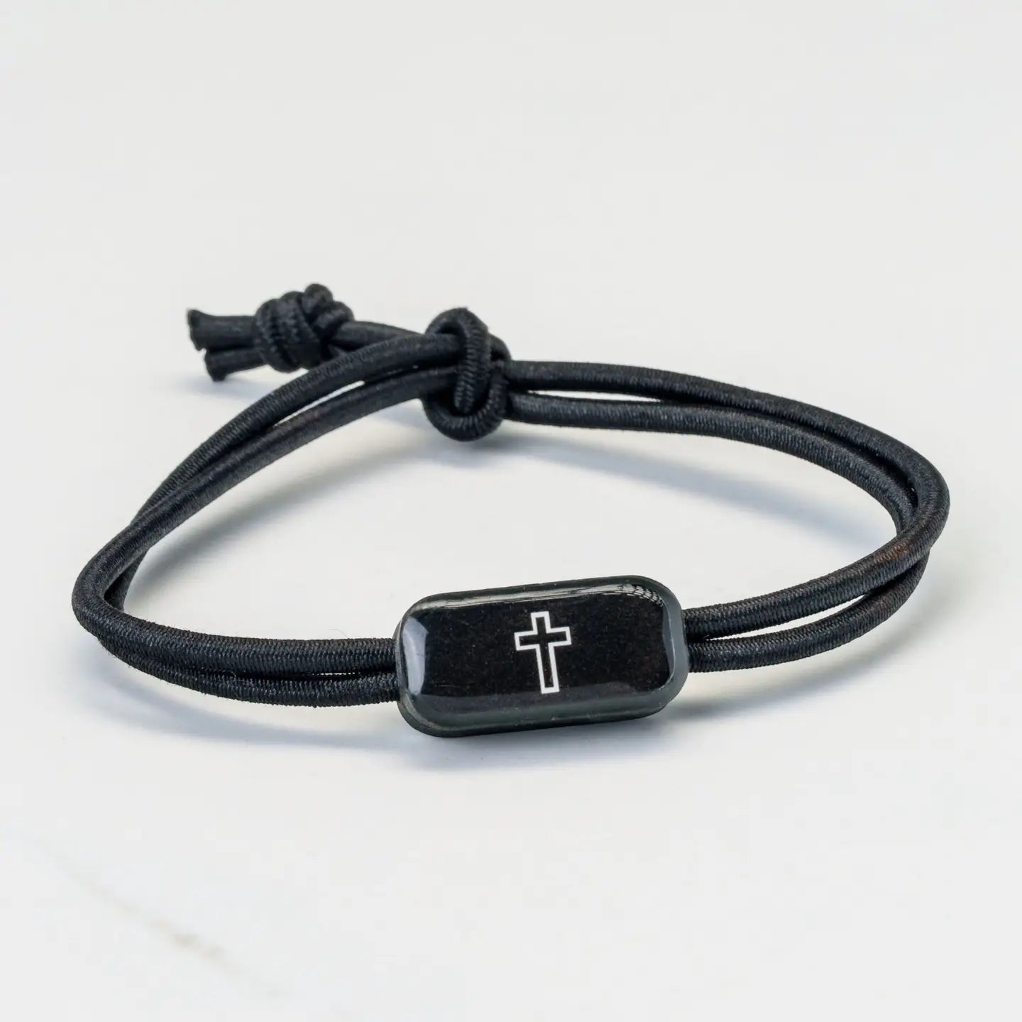 Tap To Pray® Survivor Series Tactical Bracelet | Onyx + Cross - Juli's Wearable Art