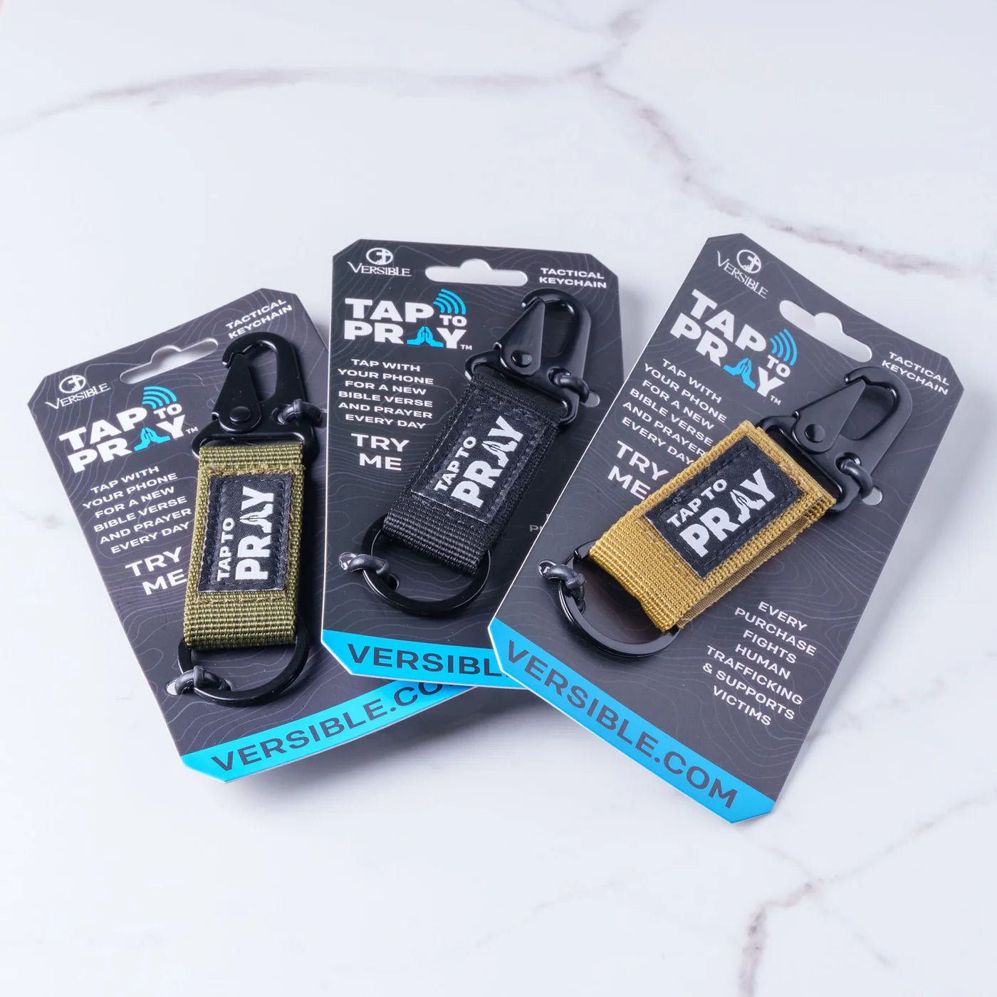 Tap To Pray™ - Tactical Carabiner Keychain - Juli's Wearable Art