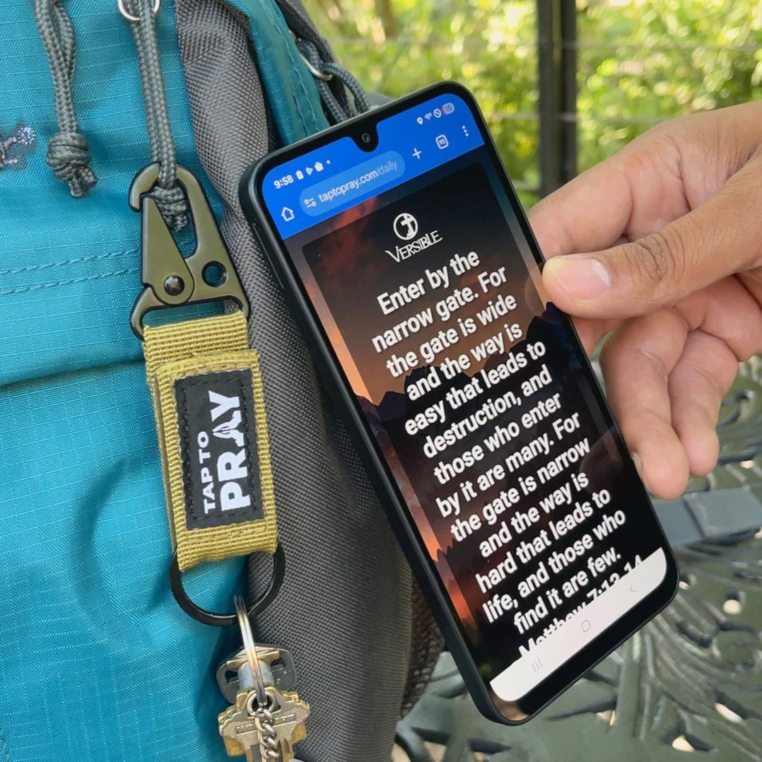Tap To Pray™ - Tactical Carabiner Keychain - Juli's Wearable Art