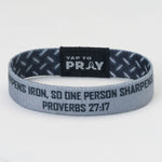 Tap To Pray® Wristband | Iron Sharpens Iron - Juli's Wearable Art