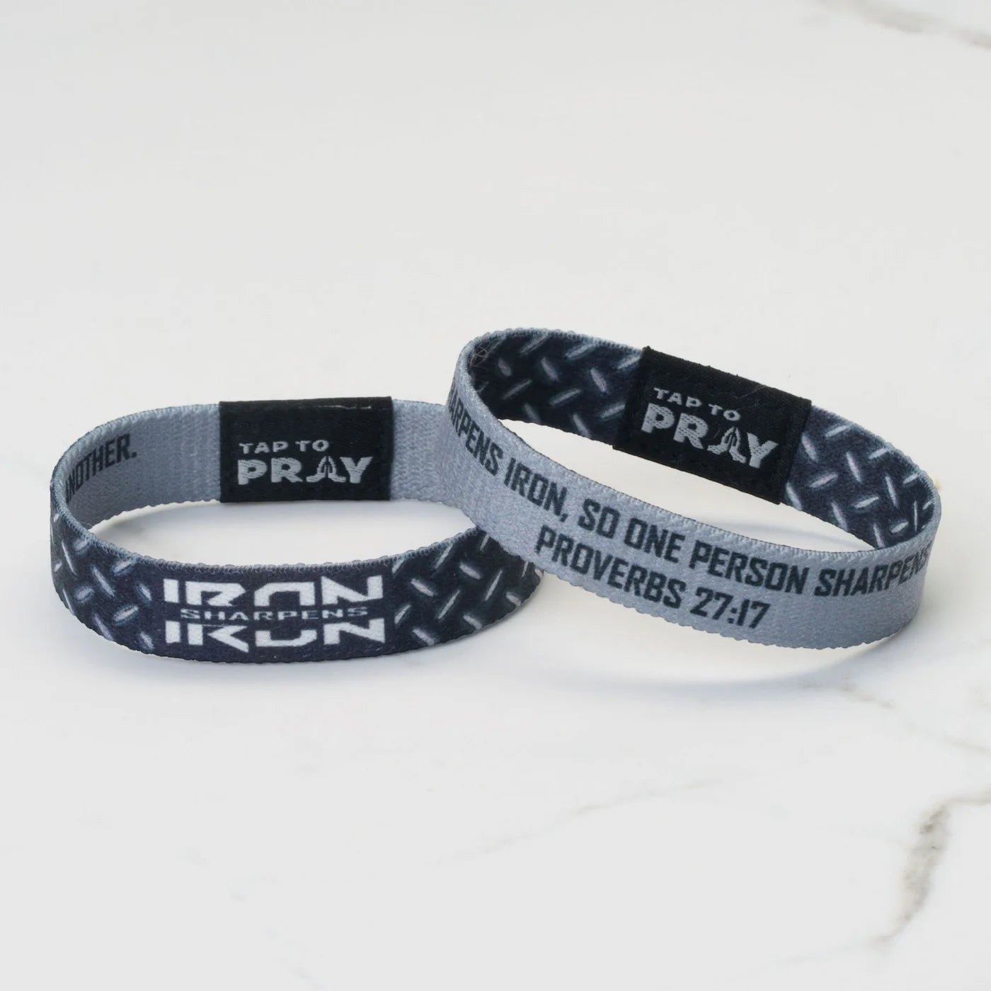 Tap To Pray® Wristband | Iron Sharpens Iron - Juli's Wearable Art