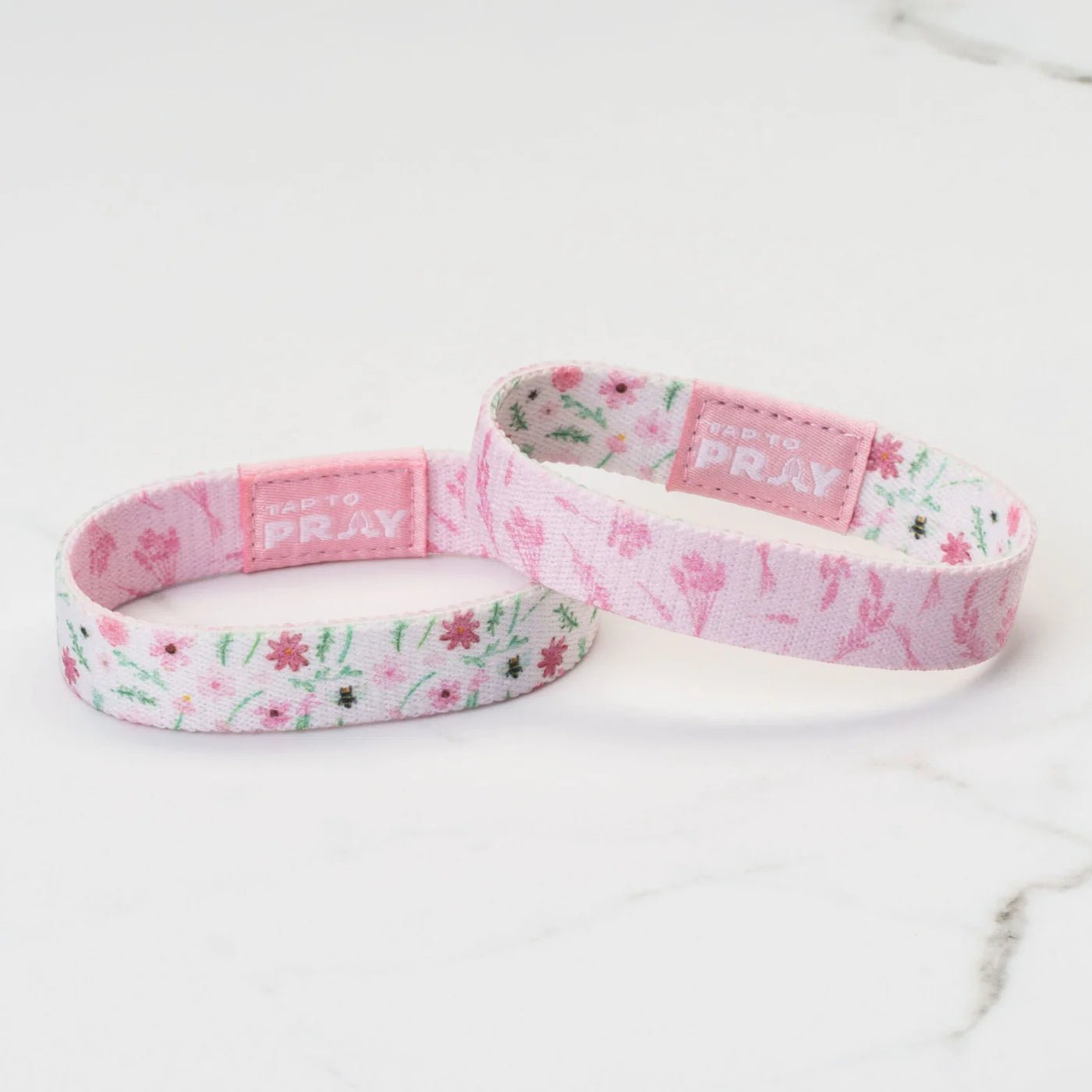 Tap To Pray® Wristband | Meadows | White - Juli's Wearable Art