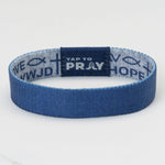 Tap To Pray® Wristband – Symbols of Faith | Navy - Juli's Wearable Art