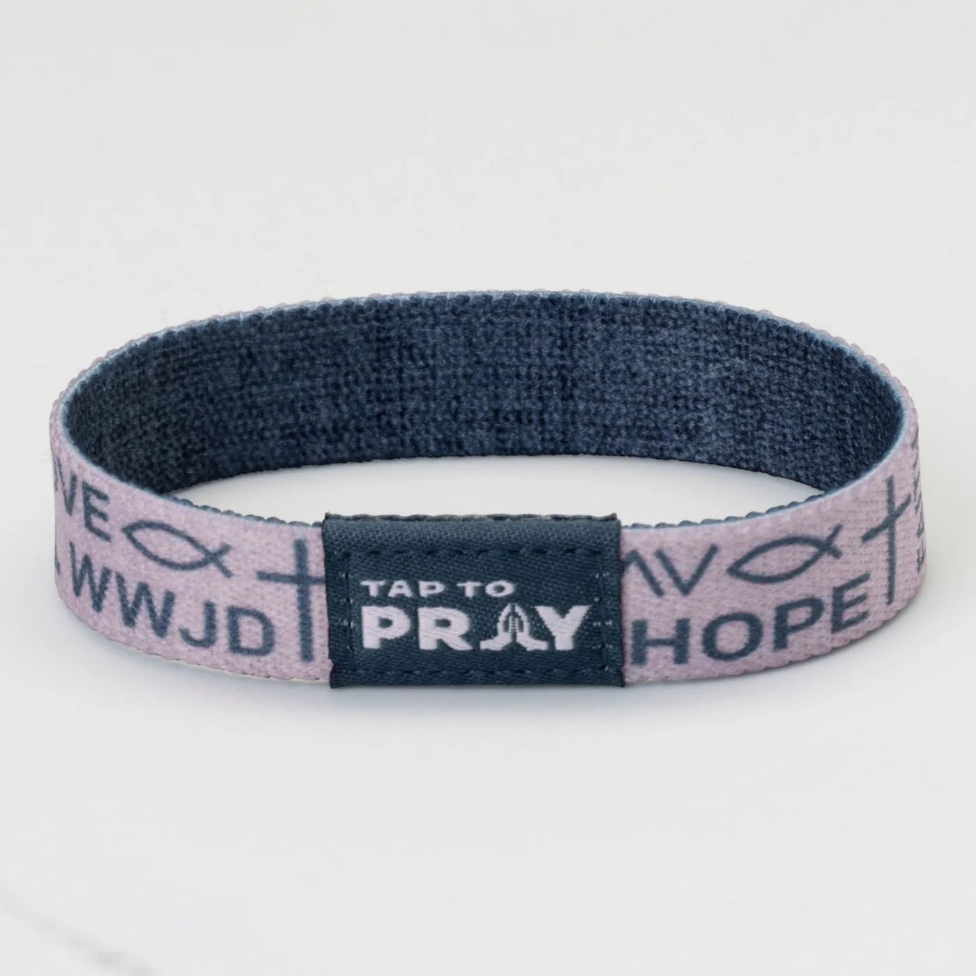 Tap To Pray® Wristband – Symbols of Faith | Taupe - Juli's Wearable Art