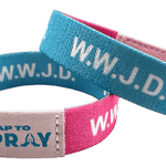 Tap To Pray™ Wristbands - Blue & Pink WWJD - Juli's Wearable Art