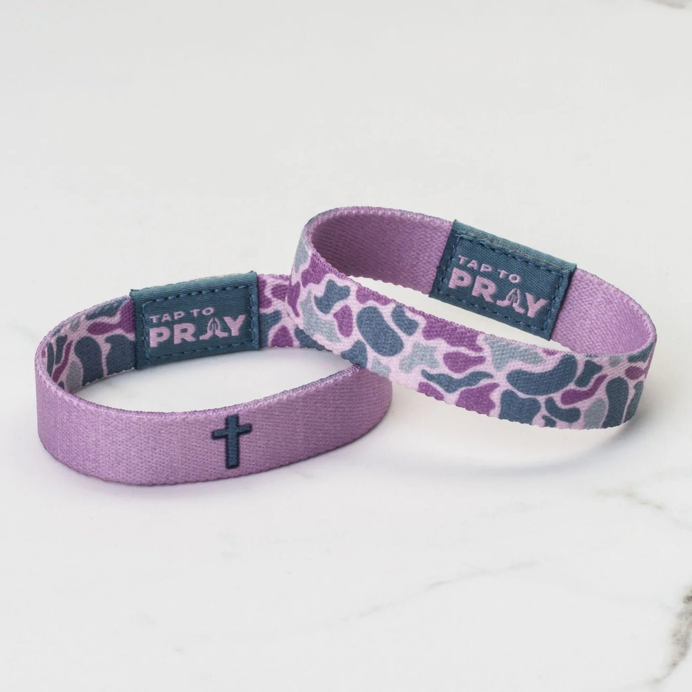 Tap To Pray® Wristbands | River Rock Camo | Lilac - Juli's Wearable Art