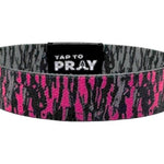 Tap To Pray™ Wristbands - Tree Bark Camo Pink & Grey - Juli's Wearable Art