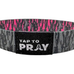 Tap To Pray™ Wristbands - Tree Bark Camo Pink & Grey - Juli's Wearable Art