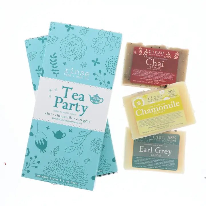 Tea Party Box (3 Bars) | Natural Bar Soap Gift Set - Juli's Wearable Art