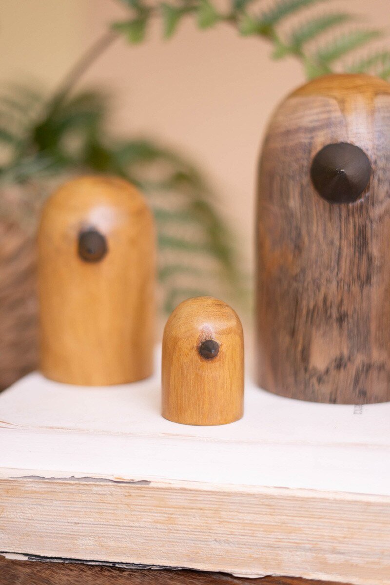 Teakwood Bird Sculptures | Set of 4 - Juli's Wearable Art