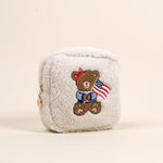 Teddy Pouch | Square | Star Spangled Bear - Juli's Wearable Art