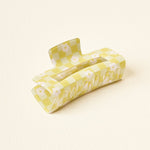 The Darling Effect Claw Clip - Green Flower Checked - Juli's Wearable Art