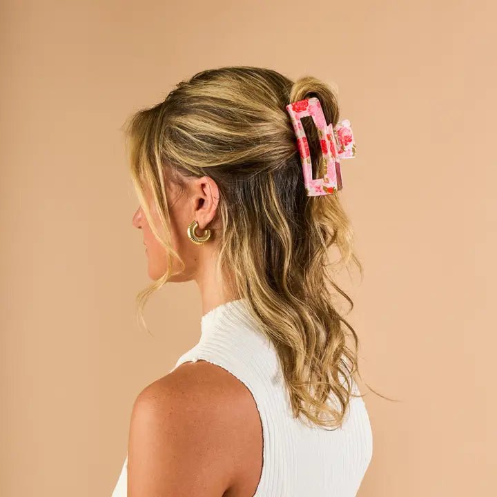The Darling Effect Claw Clip - Rose Garden - Juli's Wearable Art