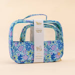 The Darling Effect Clearly Chic Cosmetic Bag Set – Coastal Cove | Ocean - Inspired Clear Travel Bags, Set of 2 - Juli's Wearable Art