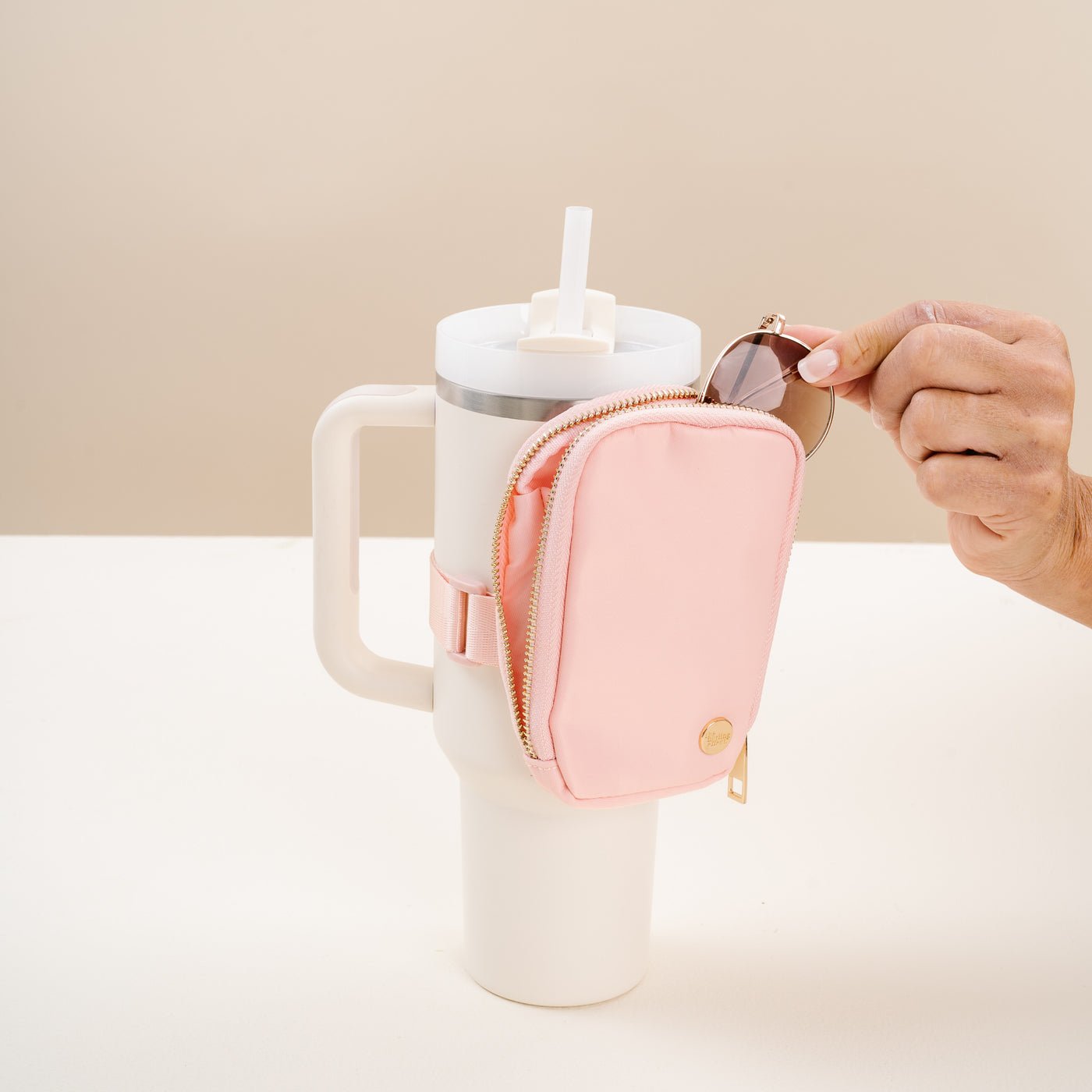 The Darling Effect Dusty Blush Pink Tumbler Fanny Pack - Juli's Wearable Art