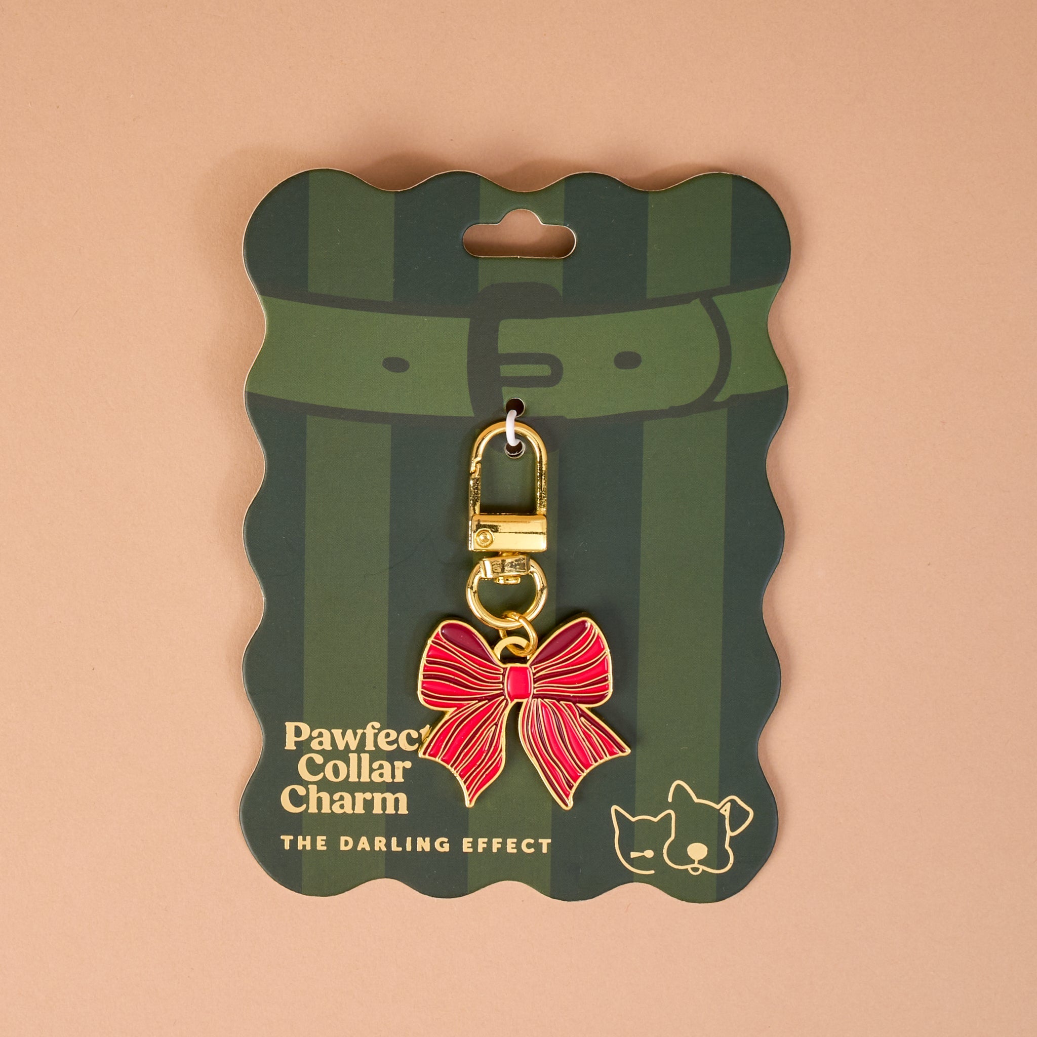 The Darling Effect Pawfect Collar Charm | Holiday Bow - Juli's Wearable Art