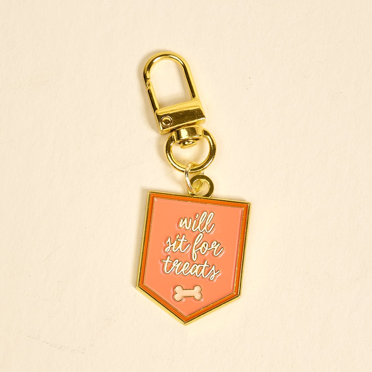 The Darling Effect Pawfect Collar Charm | Will Sit for Treats - Juli's Wearable Art