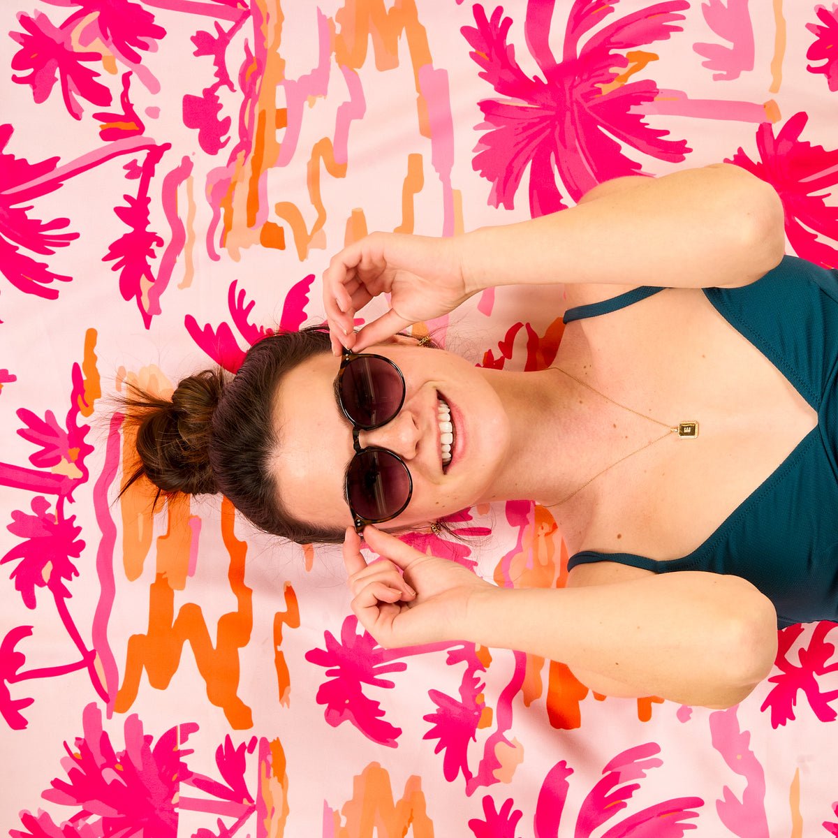 The Darling Effect Quick Dry XL Beach Towel - Paradise Palms - Juli's Wearable Art