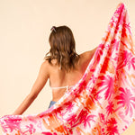 The Darling Effect Quick Dry XL Beach Towel - Paradise Palms - Juli's Wearable Art