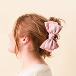 The Darling Effect Satin Bow Claw Clip - Blush Pink - Juli's Wearable Art