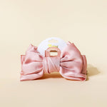 The Darling Effect Satin Bow Claw Clip - Blush Pink - Juli's Wearable Art