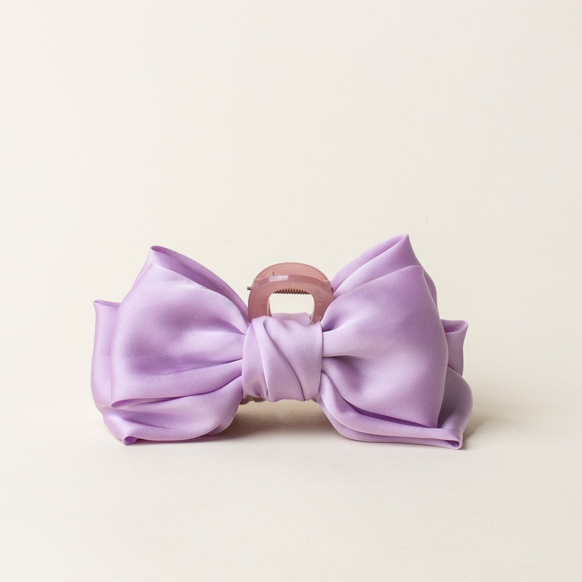 The Darling Effect Satin Bow Claw Clip - Lilac - Juli's Wearable Art