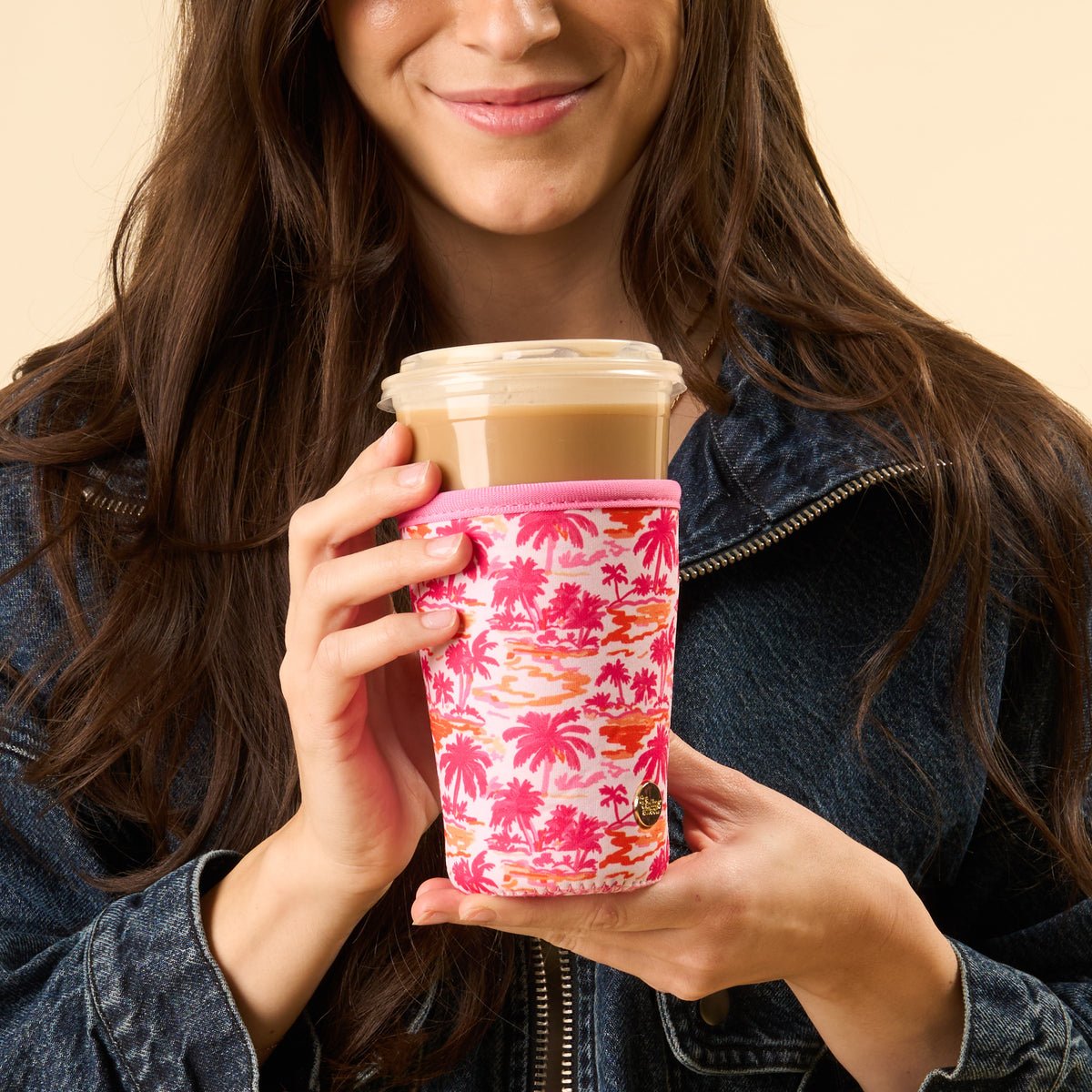 The Darling Effect Sip Savvy 22 - 24oz Drink Sleeve - Paradise Palms - Juli's Wearable Art