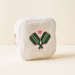 The Darling Effect Square Teddy Pouch - Pickleball Paddles - Juli's Wearable Art