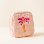 The Darling Effect Square Teddy Pouch - Pink Palm Tree - Juli's Wearable Art