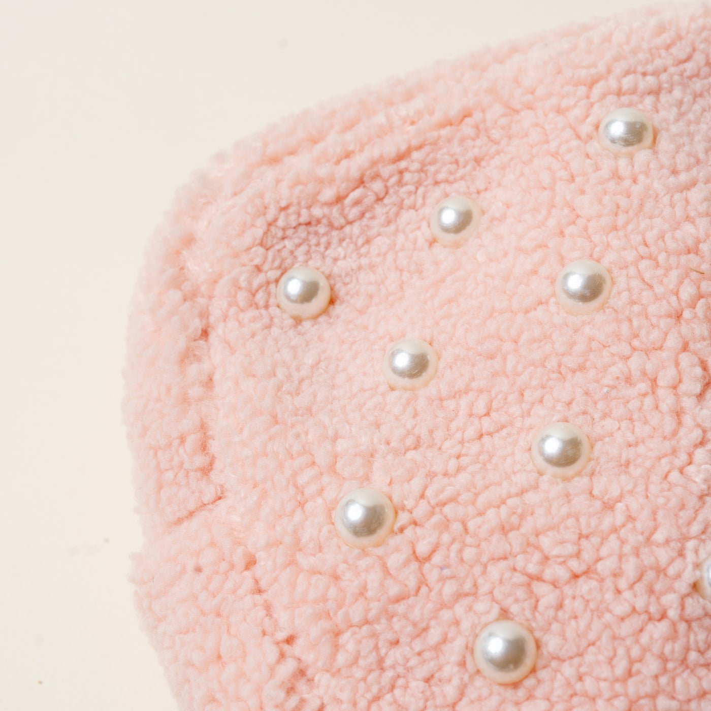 The Darling Effect Teddy Pouch - Blush Pink with Pearls - Juli's Wearable Art