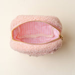 The Darling Effect Teddy Pouch - Blush Pink with Pearls - Juli's Wearable Art