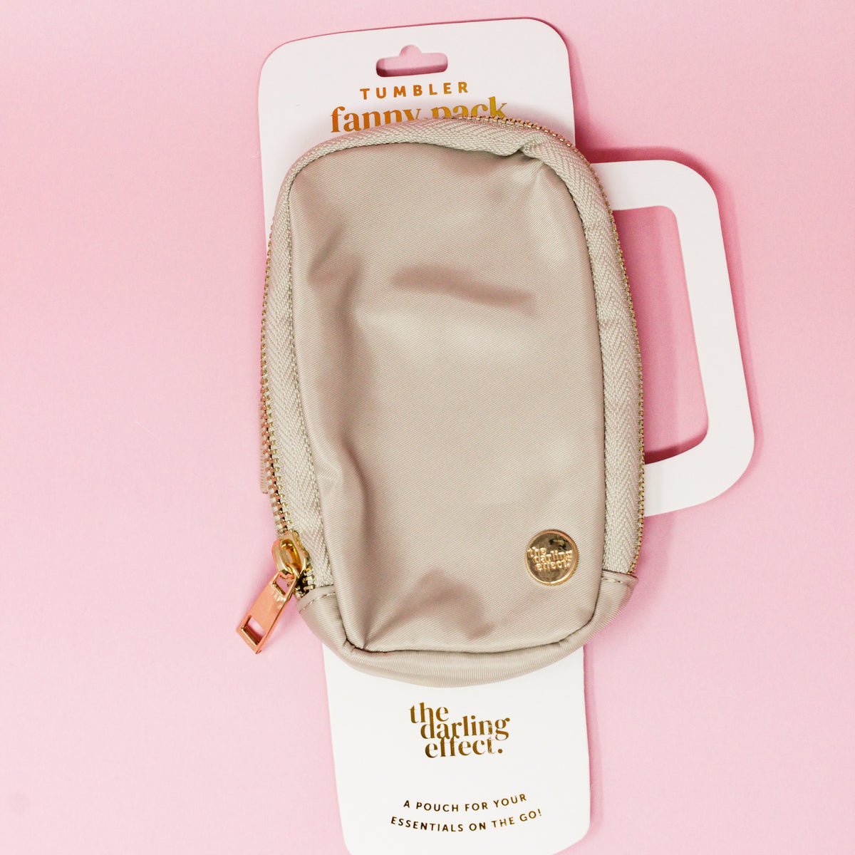 The Darling Effect Tumbler Fanny Pack - Natural Beige - Juli's Wearable Art