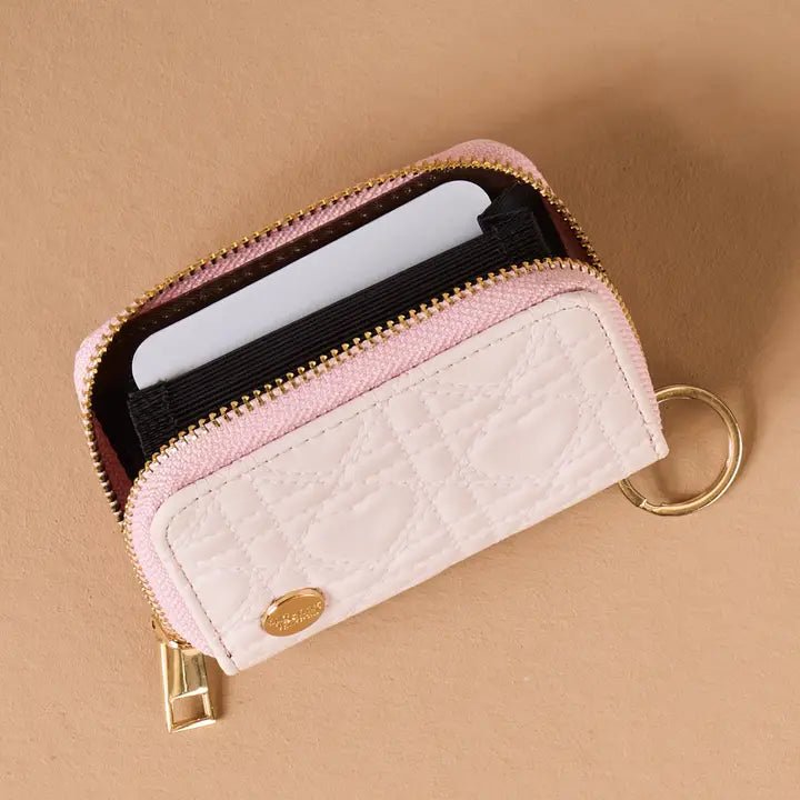 The Darling Effect Zip Around Wallet - Blush Hearts - Juli's Wearable Art