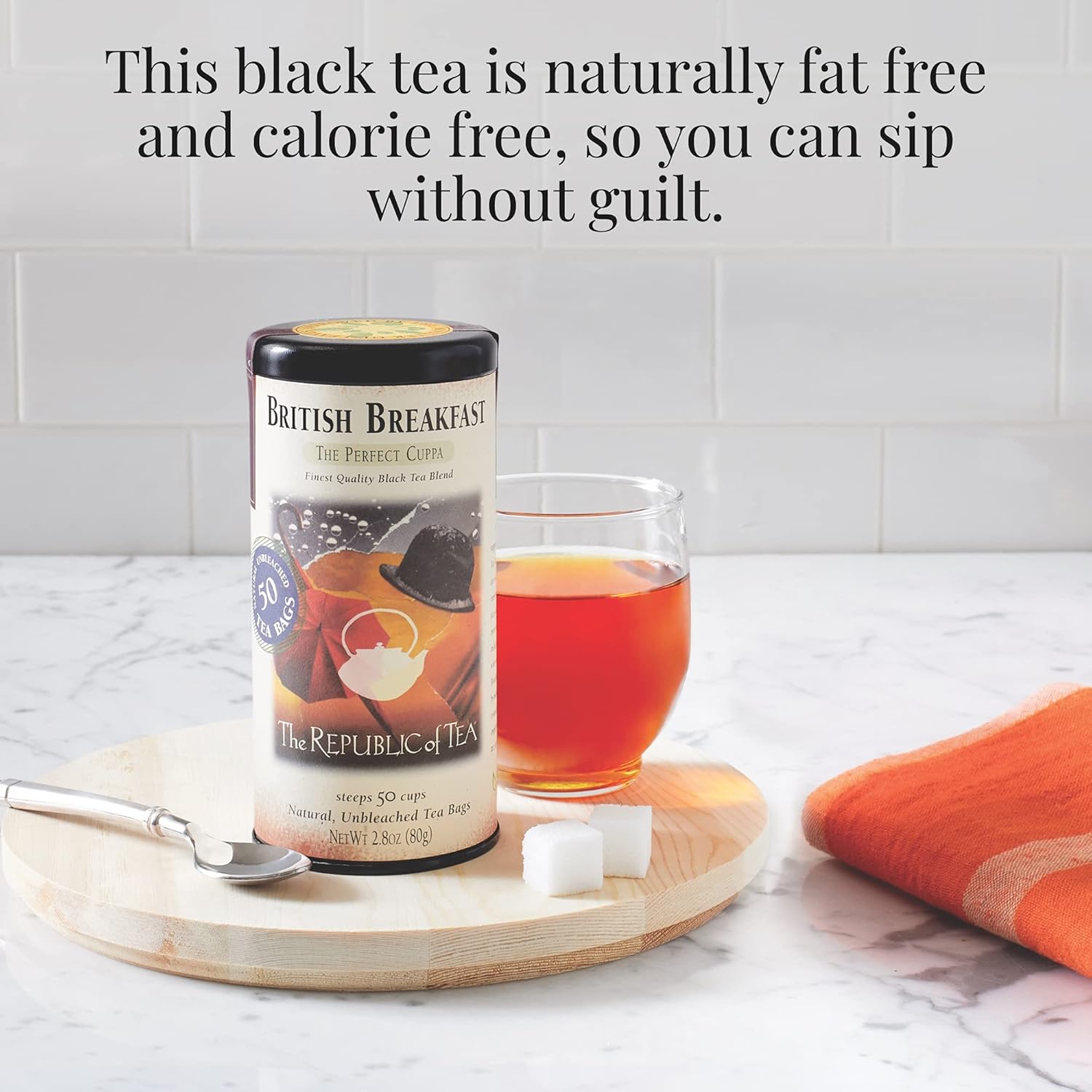The Republic of Tea – British Breakfast Black Tea (50 Tea Bags, 2.8 oz Tin) - Juli's Wearable Art