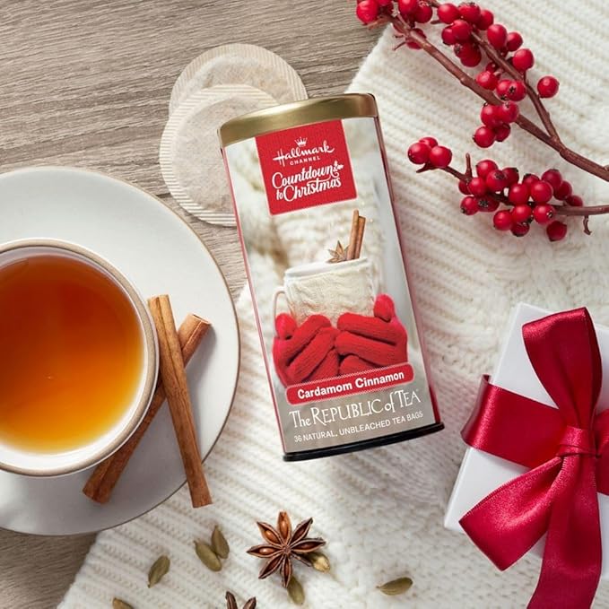 The Republic of Tea Hallmark Channel Countdown to Christmas – Cardamom Cinnamon Herbal Tea - Juli's Wearable Art