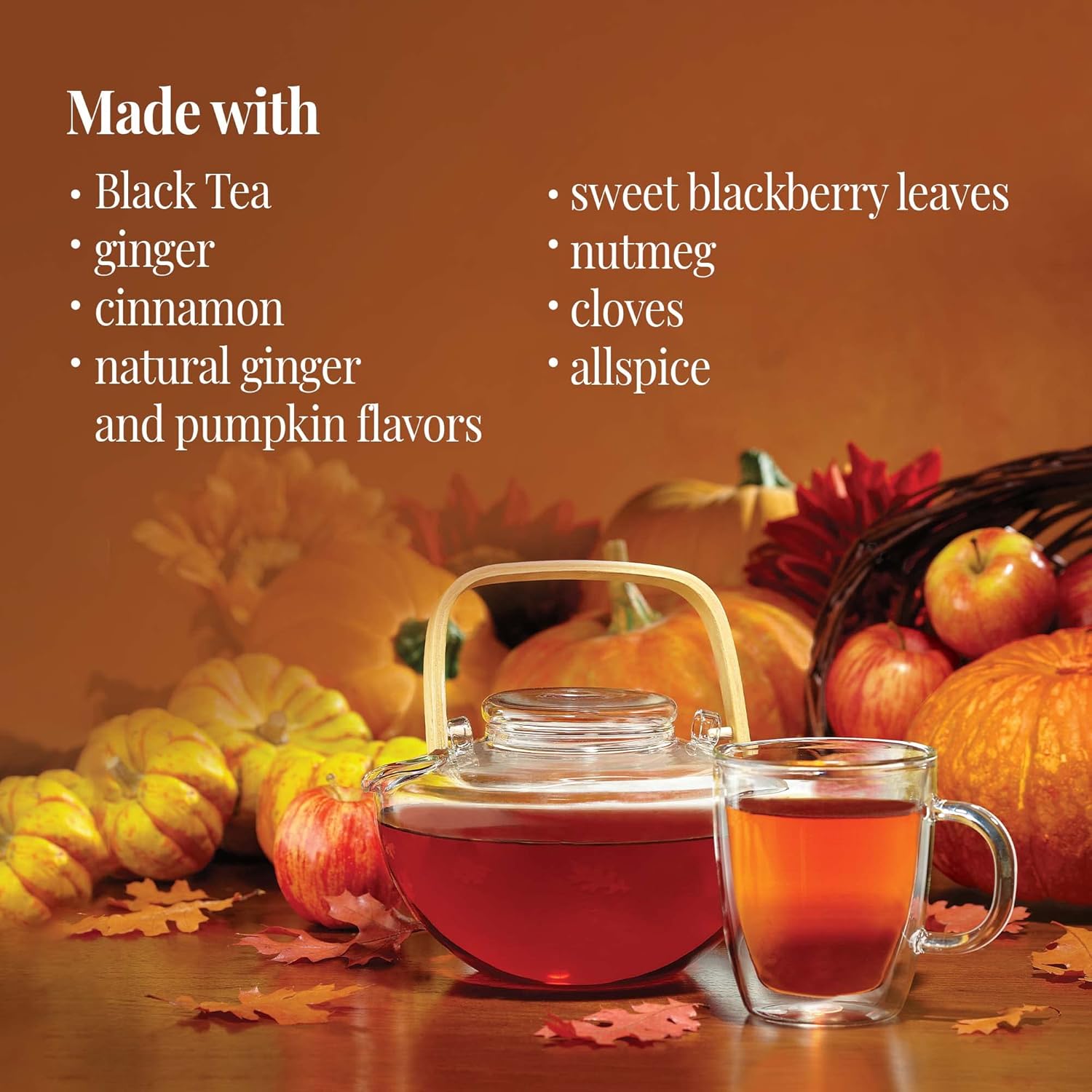 The Republic of Tea – Pumpkin Spice Black Tea (50 Tea Bags) - Juli's Wearable Art