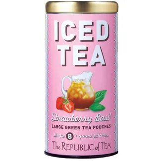 The Republic of Tea Strawberry Basil Green Tea Large Iced Tea Pouches - Juli's Wearable Art